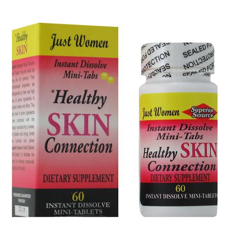Just Women - Healthy Skin Connection (No Shot, Quick Release, 60 Instant Dissolve Mini Tabs) Superior Source