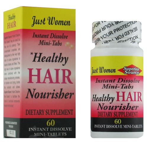 Just Women - Healthy Hair (No Shot, Quick Release, 60 Instant Dissolve Mini Tabs) Superior Source