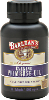 Organic Evening Primrose Oil (1300 mg - 60 soft gels) Barlean's