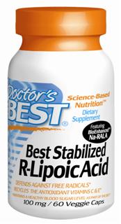 Best Stabilized R-Lipoic Acid featuring BioEnhanced� Na-RALA (100 mg) Doctor's Best