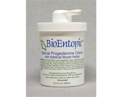 Micronized Natural Progesterone Crème with Adrenal Boost Herbs(8 oz unscented) BioEntopic