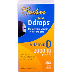 Ddrops Vitamin D3 (2000 IU, 11ml) Carlson Labs