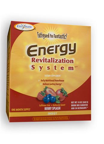 Fatigued to Fantastic! Energy Revitalization System with B Complex (Berry Splash 30-day) Enzymatic Therapy