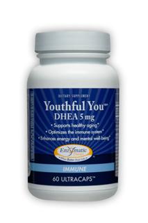 Youthful You DHEA 5mg (60 Ultracaps) Enzymatic Therapy