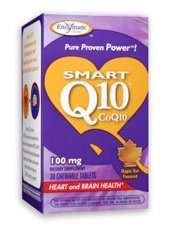 SMART Q10 - CoQ10 100 mg (Maple 30 chew tabs) Enzymatic Therapy