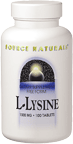 L-Lysine | 500mg | 250 Tabs Source Naturals