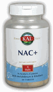 NAC + 600 mg (N-Acetyl-L-Cysteine) (60 Tabs) KAL