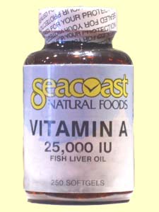 Vitamin A 25,000 IU Fish Liver Oil (250 caps) Seacoast Vitamins