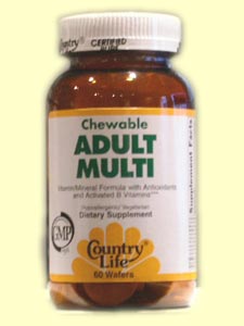 Chewable Adult's Multi (60 Wafers) Country Life