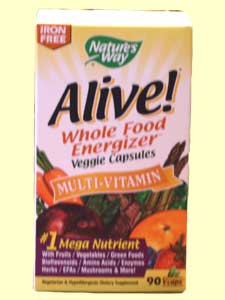 Alive! Whole Food Multi, Iron Free (90VCaps) Alive! Whole Food Multi, Iron Free (90VCaps)