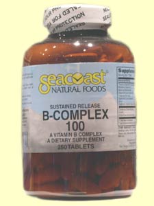Vitamin B Complex 100mg Time Release (250 Tabs) Seacoast Vitamins