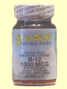 B12 Sublingual 1000mcg (90 Tabs) Seacoast Vitamins