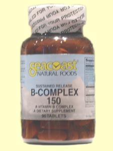 Vitamin B Complex 150mg Time Release (90 Tabs) Seacoast Vitamins