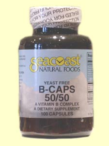 Vitamin B Complex 50mg Yeast-Free (100 Caps) Seacoast Vitamins