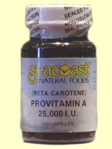 Beta Carotene 25,000 IU (100 Caps) Seacoast Vitamins