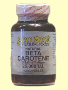 Beta Carotene, Natural 25,000 IU (100 Caps) Seacoast Vitamins