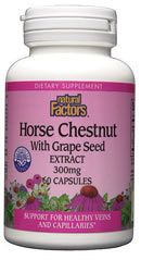 Horse Chestnut w/ Grape Seed Extract 350mg (60 Caps) Natural Factors