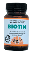 Biotin, High Potency 5mg (60 Vcaps) Country Life