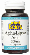 Alpha Lipoic Acid 200 mg (60 caps) Natural Factors