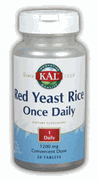 Red Yeast Rice Once Daily 1200mg (30 Tabs) KAL