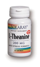 L-Theanine 200 mg (45 Vcaps) Solaray Vitamins