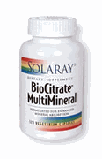 BioCitrate MultiMineral Solaray Vitamins