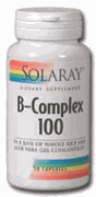 Vitamin B Complex 100 (100vcaps) Solaray Vitamins