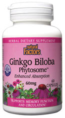 Ginkgo Biloba Phytosome (60 Caps) Natural Factors