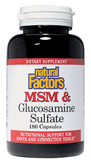 MSM & Glucosamine (180 Caps) Natural Factors