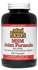 MSM Joint Formula (180 Caps) Natural Factors