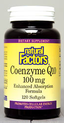 Coenzyme Q10 100mg (120 Caps) Natural Factors
