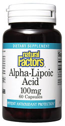 Alpha Lipoic Acid 100mg (60 caps) Natural Factors