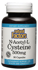 NAC (N-Acetyl-L-Cysteine) 500mg (90 Caps) Natural Factors