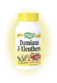 Damiana & Eleuthero(100 caps) (Damiana & Siberian Ginseng) Nature's Way