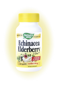 Echinacea with Elderberry & Zinc (100 caps) Nature's Way
