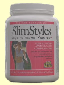SlimStyles PGX Drink Mix, Strawberry 1 lb 12 oz Natural Factors