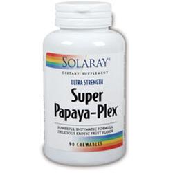 Ultra Strength Super Papaya-Plex Enzymes (90 Chewables) Solaray Vitamins