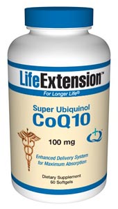 Super Ubiquinol CoQ10 100 mg* (60 SGels) Life Extension