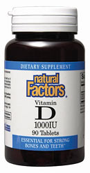 Vitamin D 1000IU (90 Tabs) Natural Factors