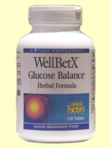 WellBetX Glucose Balance (120 Tabs) Natural Factors